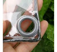 Telone impermeabile trasparente resistente ai raggi UV in PVC con occhielli, 1,8 x 4 m, per giardino, barca, tettoia e protezione dalle intemperie