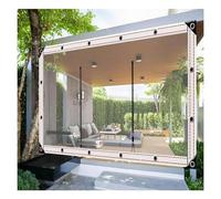 Telone Impermeabile Trasparente Resistente con Cerniera per Esterni, Ideale per pergolati, patii, verande e Gazebo - Spessore 0,5 mm, 690 g/m², Teli Resistenti, Dimensioni H2xW6m / H6,5xW19,