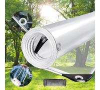 Telone Impermeabile Trasparente Spesso 10' X 12', Teloni Trasparenti in Vinile Spesso E Resistente, Spesso E Resistente agli Strappi, Serra Multiuso, Verande Ester, Clear, 2.6' x 5'（0.8x1.5m