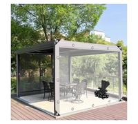 Telone in plastica trasparente con occhielli, tende in vinile impermeabile per portico, copertura versatile trasparente per uso esterno, 3 x 5 m