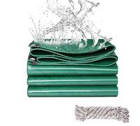 Telone in PVC 440 g/m², extra impermeabile, con occhielli rinforzati per mobili, multiuso, colore: verde (3 x 6 m)