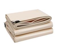 Telone in PVC impermeabile 1,5x3m 2x2m 2x3m Telo resistente con bordi rinforzati, teloni beige per isolamento serre, copertura piscina(1.5x3m)