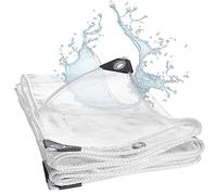 Telone in PVC Impermeabile Resistente, 500 g/m², Trasparente, Spessore 0,35 mm, Ideale per Tende da Sole, verande, Isolamento Anti-invecchiamento, 280x580 cm.