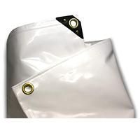 Telone in PVC per camion, 6 x 8 m, 650 g/m², bianco