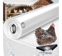 Telone in PVC per isolamento alloggiamento di pollo trasparente 2x3m spessore 16mil antivento impermeabile protezione dal freddo fissaggi rinforzati