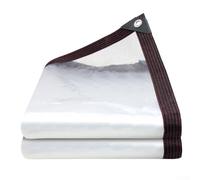 Telone in PVC trasparente resistente alle intemperie con occhielli resistenti ai raggi UV, per giardino, serra, parabrezza auto, pollai (2 x 2)