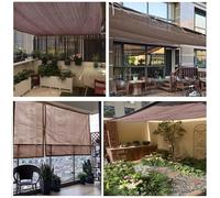 Telone in rete con protezione solare al 70% per serre e giardini, tessuto marrone r con occhielli, flessibile, resistente agli strappi, perfetto per l'ombra del cortile (2 x 1)