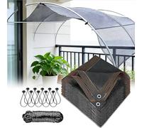 Telone in rete nera 35,6 x 6,4 m, 80% protezione UV per patio, serra, pollo, cortile, balcone, piante, Pera e giardino