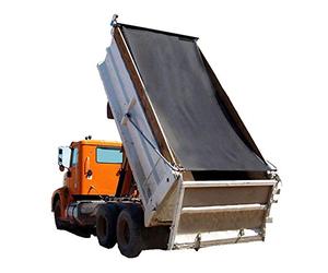 Telone in rete per autocarro con cassone ribaltabile, 2,3 x 40,6 m, copertura resistente Black Tentproinc con tasca rinforzata da 15,2 cm, con doppio ago e fettuccia antistrappo, senza ruggine e