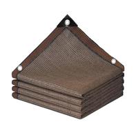 Telone in rete resistente con occhielli, 90% tessuto ombreggiante, per giardino, serra, patio e copertura per piante da esterno, 3 x 6 m, marrone (4 x 6 m)