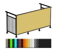Telone in Tessuto Impermeabile 120 x 250 cm Protezione Raggi UV 98% Telo Impermeabile Esterno con Corde e Occhiello per Esterno Giardino Terrazzo, Giallo sabbia