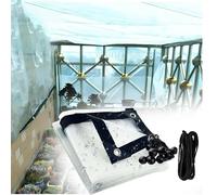 Telone in vinile PVC trasparente, 2,3 x 3,5 m, resistente, impermeabile, per balcone, giardino, patio, portico, antivento, resistente agli strappi, protegge da pioggia e freddo
