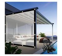 Telone in vinile trasparente con rinforzo dei bordi, perfetto per pergole, gazebo e tende trasparenti di dimensioni personalizzate (3x/3x3 m)
