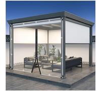 Telone laterale resistente impermeabile con cerniera, 1,3 x 2 m / 4.3x6.6ft, copertura per gazebo per esterni, protezione con occhielli, ideale per resistere alle intemperie