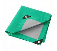 Telone Multifunzionale 500 x 530 cm Antipioggia e Antivento Impermeabile e Antistrappo con Occhielli in Alluminio Telone Occhiellato Idrorepellente per Arredamento Capanno, Verde