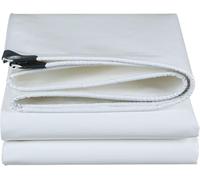 Telone Multiuso Resistente, Resistente, Impermeabile, per Copertura del Terreno, per Camion, con Occhielli Rinforzati, per Uso Esterno, Tenda Bianca, One Color, 1.5x1.5m