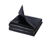 Telone Occhiellato 190 x 500 cm Antipioggia e Antivento Impermeabile e Antistrappo con Occhielli in Alluminio Telone Protettivo per Arredamento Capanno, Nero