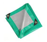 Telone Occhiellato 230 x 480 cm Antipioggia e Antivento Impermeabile e Antistrappo con Occhielli in Alluminio Telone da Giardino per Giardino Gazebo Campeggio, Verde