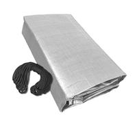 Telone Occhiellato 280 x 280 cm Resistente Ai Raggi UV Telone Protettivo per Barche Multifunzione per Mobili da Giardino, Trampolino Auto, Argento