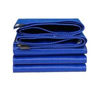 Telone Occhiellato 3 x 5.6 m Impermeabile PVC Resistente Telone di Copertura con Occhielli, Angoli e Orli Rinforzati per Rimessaggi Tende Balconi Coperture Bianco, Blu