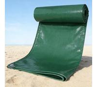 Telone Occhiellato 4.3 x 5 m Impermeabile PVC Resistente Telone da Giardino con Occhielli, Angoli e Orli Rinforzati per Rimessaggi Tende Balconi Coperture Bianco, Verde