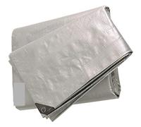 TELONE OCCHIELLATO 8X10 MT - tipo pesante 180GR/mq - Rinforzato telo argento