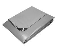 TELONE OCCHIELLATO 8X12 MT - Tipo Extra Pesante 260GR/mq - Rinforzato Telo Argento