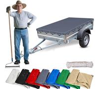 Telone Occhiellato Impermeabile 120 x 275 cm Protezione Dal Vento, Protezione Solare, Telone di Copertura in Tessuto con Bordi Rinforzati, per Giardino, Gazebo, Campeggio, Grigio