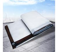 Telone Occhiellato Impermeabile 2.9 x 5 m 450 Gr Mq con Occhielli, Pe, Impermeabile, Protezione Solare Telone di Copertura per Barca, Auto, Piscina, A