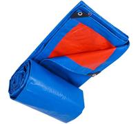Telone Occhiellato Impermeabile 225 x 250 cm Telo Copritutto Multiuso 160 G M², Resistente UV Impermeabile Grandi Dimensioni Multiuso per Legno, Piscina, Auto, Blu