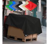 Telone Occhiellato Impermeabile 335 x 375 cm Protezione Dal Vento, Protezione Solare, Telo Resistente Alle Intemperie con Bordi Rinforzati, per Piante Serra Patio, Auto, Nero