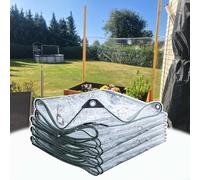 Telone Occhiellato Impermeabile con Grammatura da Balcone 420g/m² Telo Impermeabile Pesante Trasparente Teloni Isolante Pesante in PVC per Piante da Giardino Mobili(15x40ft(4.6x12.2m))