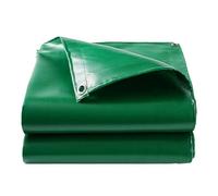 Telone Occhiellato Telo Impermeabile Telo Copritutto Verde Multiuso per Legna Mobili da Giardino(4x5.0m(13x16.4ft))