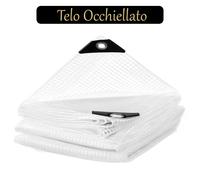 Telone Occhiellato Telo Pvc Impermeabile Pesante Retinato Trasparente Anti UV