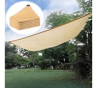 Telone ombreggiante beige, 6 x 8 m, resistente ai raggi UV, 90% protezione solare, rettangolare, con occhielli, perfetto per giardino, patio e uso esterno