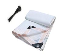 Telone ombreggiante in tessuto a rete resistente, 80% bianco, con occhielli, per serra, giardino, protezione antigelo, per piante, fienili, canili, patio esterno (2 x 14 m)