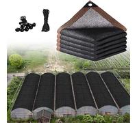 Telone parasole con protezione UV da 4,5 x 7,6 m, copertura in rete nera resistente con occhielli per giardino, verdure, fiori, piante in vaso, soluzione termica e protezione solare