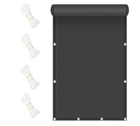 Telone parasole impermeabile, 200 x 220 cm, protezione dai raggi UV, antivento, con kit di fissaggio, per esterni, giardino, patio, piscina, colore grigio scuro