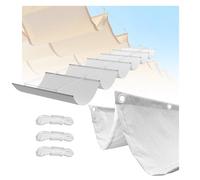 Telone parasole rettangolare impermeabile da 1 x 4 m, blocco UV, per patio, giardino e feste, baldacchino di raffreddamento bianco di alta qualità, dimensioni 1,5 x 7 m