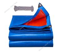 Telone parasole Telone impermeabile 180 g/m2 PE Telone resistente ai raggi UV Resistente alle intemperie per mobili da giardino Piscina Legno Auto Barca Blue-Orange 2X4M
