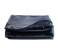 Telone per campeggio, resistente alle intemperie, pesanti, trasparenti, 420 g/m², in morbido vetro PVC, con occhielli, per terrazza, giardino, campeggio, resistente agli strappi(2 x 2 m)