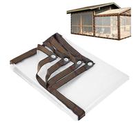 Telone per Esterno, Impermeabile Trasparente con Occhielli e Corda, Resistente Alle Intemperie Telone Pieghevole per Giardino, Serra, Fattorie, Tende Antipioggia, Balcone(2x2m/6.6x6.6ft)