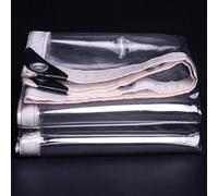 Telone per impieghi gravosi con occhielli,Telone trasparente antipioggia,Telone impermeabile in plastica,Tenda di protezione dalla pioggia per balconi,giardino,campeggio,2.2x3.5m/7.2 * 11.5ft-T