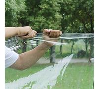 Telone per laghetto in PVC trasparente, resistente, 0,5 mm, 500 g/m², 100% impermeabile, con occhielli, dimensioni personalizzabili, copertura per piante da esterno, ideale per giardini