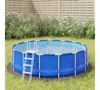 Telone per piscina geotessile poliestere Ø 306 cm, grigio chiaro | Protegge Liner, Durevole, Permeabile, Pretagliato in 3 Pezzi, Anti-Radici