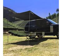 Telone per tenda da campeggio, tende e rifugi per portellone posteriore e impermeabile, tenda da sole per veicoli posteriori e laterali, per furgoni, monovolume, camper (3 x 2 m, nero)
