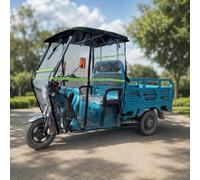 Telone per Triciclo Elettrico Completamente Chiuso | Per Triciclo Cargo a 3 Ruote, Parabrezza Protettivo, Design Trasparente per l'uso i(Camouflage)
