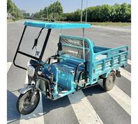 Telone per Triciclo Elettrico con Vetro Temperato e Tergicristallo, Triciclo Elettrico da Carico con Tettoia for Tutte le Stagioni, Tendalino for Cabina a Tre Ruote(Blue B)