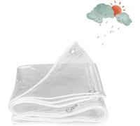 Telone Pieghevole 2,4x7 M, Telone Trasparente, Telone in PVC Trasparente Impermeabile per Impieghi Gravosi, Telo in Vinile Trasparente, Telone in Vetro Morbido Isolante Anti-invecchiam, A, 2.2x7m