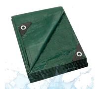 Telone protettivo da 3 x 3 metri, 150 g/m², verde, per campeggio e giardino, impermeabile, con occhielli, per campeggio e giardino